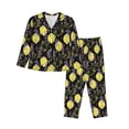thumbnail image 1 of Goofa Lavender Flowers Printed Women’s 2 Piece Pajama Set Super,Pajamas Women's Long Sleeve Sleepwear Soft Button Down Loungewear Pjs Lounge Set Nightwear-XX-Large, 1 of 9
