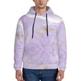 thumbnail image 1 of Goofa Lavender Glitter Foil Stripes for Men's Hooded Sweatshirt - Lightweight Pullover Hoodie with Kangaroo Pocket, Perfect for Everyday Wear-Large, 1 of 7