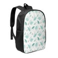 thumbnail image 1 of Goofa Leaf Print Green Pattern 17in Student Backpack - School, Travel, Work Bookbag -Laptop Backpack,Water Resistant College School Computer Bag, 1 of 6