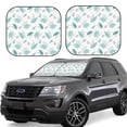 thumbnail image 1 of Goofa Leaf Print Green Pattern 2 Piece Car Windshield Sun Shade Foldable | Front Windshield Shade for Sun, Heat and UV Rays | Sunshade for Car Front Window-Medium, 1 of 7