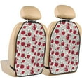 thumbnail image 1 of Goofa Leaves And Anemone Flowers In Red Grey Pattern Car Back Seat Protector for Kids (2 Pack) ,Anti-kick Storage Mat for Car Seats,Shields from Footprints, 1 of 6