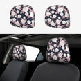 thumbnail image 1 of Goofa Leaves Flower Pattern 2 PCS Car Headrest Cover, Headrest Protector,Universal Interior Car Accessories, 1 of 6