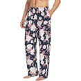 thumbnail image 1 of Goofa Leaves Flower Printed Soft Pajama Pants for Men, Wide Leg Comfy Casual Lounge Yoga Pants-XX-Large, 1 of 9
