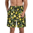 thumbnail image 1 of Goofa Lemon Fruits Flowers Leaves Printed Mens Swim Trunks Summer Quick Dry Short Beach Swimwear Bathing Suits-Medium, 1 of 9