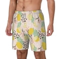 thumbnail image 1 of Goofa Lemon Leaves Printed Men's Swim Trunks Board Shorts Quick Dry Mens Swimming Trunks with Compression Liner,Breathable Fit Hawaii Beach Shorts-XX-Large, 1 of 9