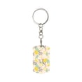 thumbnail image 1 of Goofa Lemon Leaves Printed Rectangular Metal Keychain Bag Charm Floral Charm for Purse Keys Metal Keyring Gift for Women Accessories, 1 of 7