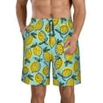 thumbnail image 1 of Goofa Lemon Printed Mens Swim Trunks Summer Quick Dry Short Beach Swimwear Bathing Suits-Small, 1 of 9