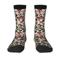 thumbnail image 1 of Goofa Leopard Dots Printed Men's Crew Socks, Soft Durable Breathable Moisture-Wicking with Odor Control Cotton socks, 1 of 9