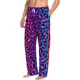 thumbnail image 1 of Goofa Leopard Neon Rainbow Gradient Printed Soft Pajama Pants for Men, Wide Leg Comfy Casual Lounge Yoga Pants-Medium, 1 of 9