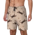 thumbnail image 1 of Goofa Leopard Print Printed Men's Swim Trunks Board Shorts Quick Dry Mens Swimming Trunks with Compression Liner,Breathable Fit Hawaii Beach Shorts-Large, 1 of 9