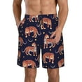 thumbnail image 1 of Goofa Leopard Print Printed Mens Swim Trunks Summer Quick Dry Short Beach Swimwear Bathing Suits-X-Large, 1 of 9