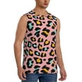 thumbnail image 1 of Goofa Leopard Printed Men's Sleeveless T-Shirt - Athletic Gym Workout Tank Top for Men - Moisture-Wicking, UPF 30+ Quick-Dry Muscle Tee-XX-Large, 1 of 8