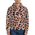 thumbnail image 1 of Goofa Leopard for Men's Hooded Sweatshirt - Lightweight Pullover Hoodie with Kangaroo Pocket, Perfect for Everyday Wear-Large, 1 of 7