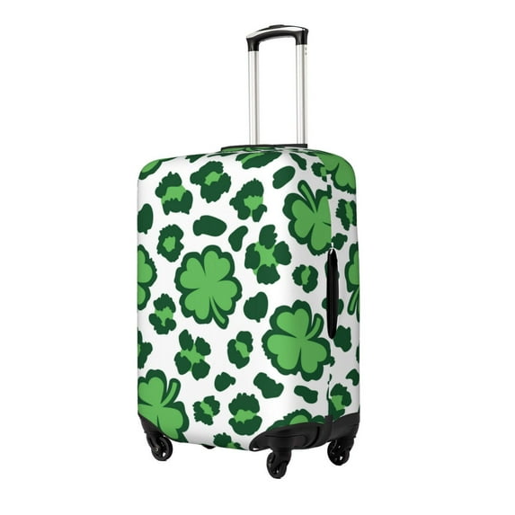 Goofa Leopard print St. Patrick's Day Pattern Luggage Covers For Suitcase,Suitcase Cover Protector Fit 18-32 Inch Luggage-X-Large