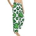 thumbnail image 1 of Goofa Leopard print St. Patrick's Day Printed Soft Pajama Pants for Women, Wide Leg Comfy Casual Lounge Yoga Pants-Large, 1 of 9