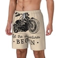 thumbnail image 1 of Goofa Let The Adventure Begin Printed Men's Swim Trunks Board Shorts Quick Dry Mens Swimming Trunks with Compression Liner,Breathable Fit Hawaii Beach Shorts-XX-Large, 1 of 9
