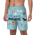 thumbnail image 1 of Goofa Let's Go on an Adventure Printed Men's Swim Trunks Board Shorts Quick Dry Mens Swimming Trunks with Compression Liner,Breathable Fit Hawaii Beach Shorts-3X-Large, 1 of 9