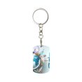 thumbnail image 1 of Goofa Let's go Travel Printed Rectangular Metal Keychain Bag Charm Floral Charm for Purse Keys Metal Keyring Gift for Women Accessories, 1 of 7