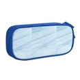thumbnail image 1 of Goofa Light Blue Marble Pattern Big Capacity Pencil Pen Case Office College Large Storage High Capacity Bag Pouch Holder Box Organizer, 1 of 1