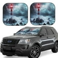 thumbnail image 1 of Goofa Lighthouse in a Stormy Sea Pattern 2 Piece Car Windshield Sun Shade Foldable | Front Windshield Shade for Sun, Heat and UV Rays | Sunshade for Car Front Window-, 1 of 7