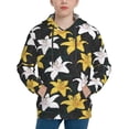 thumbnail image 1 of Goofa Lilies Flowers Pattern Hooded Sweatshirt for Youth Trendy youth sweatshirt Casual Hoodie for Boys and Girls-Medium, 1 of 6