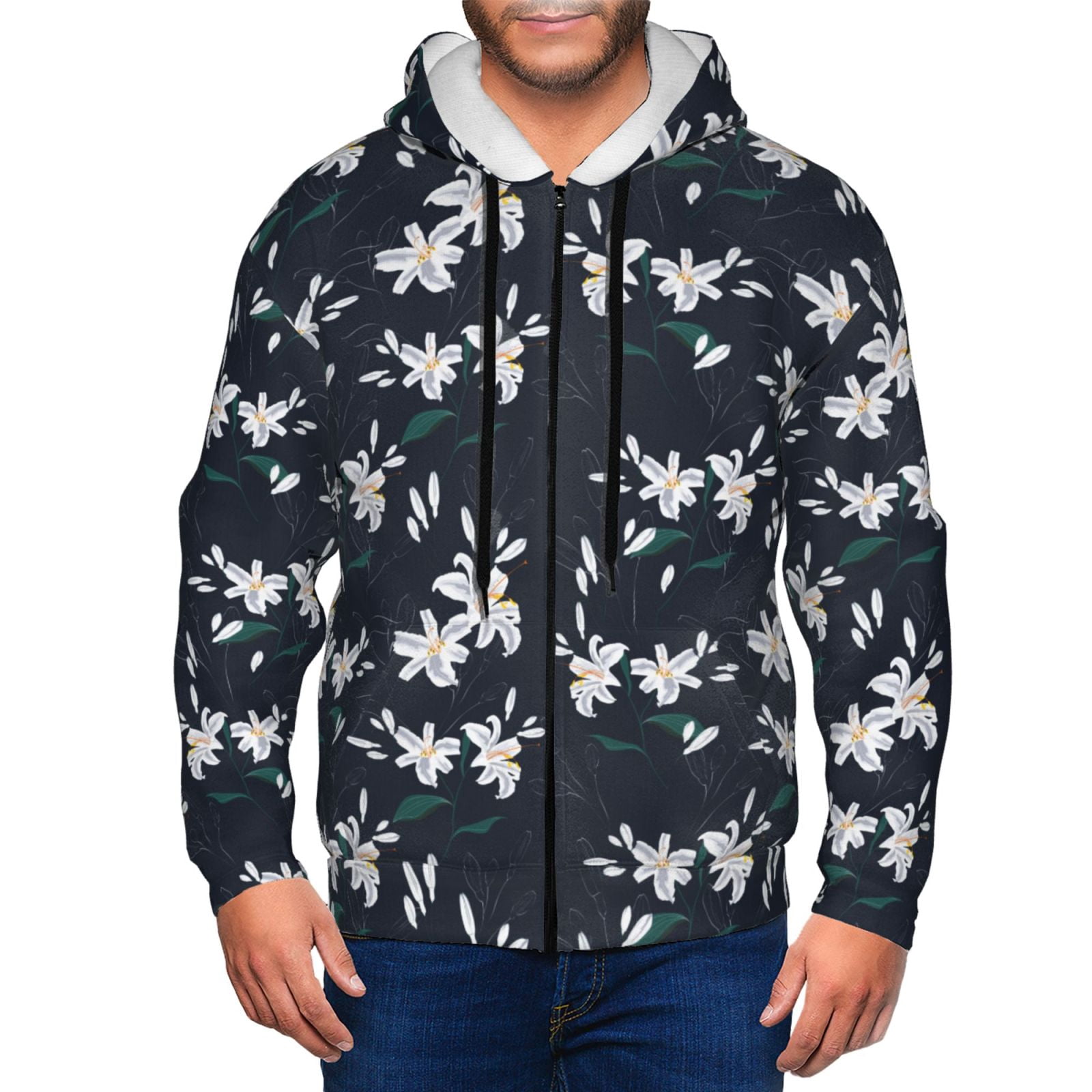 Reggae Leaf Tropical Men's Zip Up Hoodie
