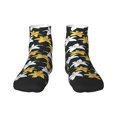 thumbnail image 1 of Goofa Lilies Flowers Pattern Non Slip Socks with Grips for Elderly, Crew Socks Yoga Hospital Socks Cushioned Sole Gripper Socks for Men Women, 1 of 5