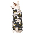 thumbnail image 1 of Goofa Lilies Flowers Pattern Small Dog Sweater Hoodies Pet Grey Hooded Soft Fleece Sweatshirts with Pocket Fall Winter Puppy Cat Sweaters Warm Clothes-, 1 of 8