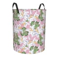 thumbnail image 1 of Goofa Lilies Flowers Printed Circular Hamper,Laundry Basket with Handles,Storage Baskets Foldable,Large Capacity Laundry Hamper-Small, 1 of 8
