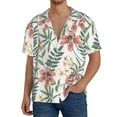 thumbnail image 1 of Goofa Lilies Flowers Printed Men's Casual Short-sleeved Shirt,Lightweight Breathable Button-down,Summer Casual men's top,Versatile Fashion shirt-Large, 1 of 7