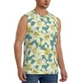 thumbnail image 1 of Goofa Lilies Flowers Printed Men's Sleeveless T-Shirt - Athletic Gym Workout Tank Top for Men - Moisture-Wicking, UPF 30+ Quick-Dry Muscle Tee-XX-Large, 1 of 8