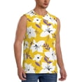 thumbnail image 1 of Goofa Lilies Flowers Printed Men's Sleeveless T-Shirt - Athletic Gym Workout Tank Top for Men - Moisture-Wicking, UPF 30+ Quick-Dry Muscle Tee-XX-Large, 1 of 8