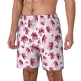 thumbnail image 1 of Goofa Lilies Flowers Printed Men's Swim Trunks Board Shorts Quick Dry Mens Swimming Trunks with Compression Liner,Breathable Fit Hawaii Beach Shorts-3X-Large, 1 of 9