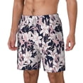 thumbnail image 1 of Goofa Lilies Flowers Printed Men's Swim Trunks Board Shorts Quick Dry Mens Swimming Trunks with Compression Liner,Breathable Fit Hawaii Beach Shorts-Large, 1 of 9