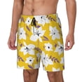 thumbnail image 1 of Goofa Lilies Flowers Printed Men's Swim Trunks Board Shorts Quick Dry Mens Swimming Trunks with Compression Liner,Breathable Fit Hawaii Beach Shorts-, 1 of 9