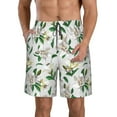 thumbnail image 1 of Goofa Lilies Flowers Printed Mens Swim Trunks Summer Quick Dry Short Beach Swimwear Bathing Suits-Small, 1 of 9