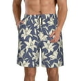 thumbnail image 1 of Goofa Lilies Flowers Printed Mens Swim Trunks Summer Quick Dry Short Beach Swimwear Bathing Suits-, 1 of 9