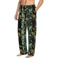 thumbnail image 1 of Goofa Lilies Flowers Printed Soft Pajama Pants for Men, Wide Leg Comfy Casual Lounge Yoga Pants-, 1 of 9
