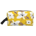 thumbnail image 1 of Goofa Lilies Flowers Printed Toiletry Bag with Handle,Large Capacity Travel Makeup Cosmetic Bag for Women, Carry on Airport Airline Compliant Bag, 1 of 9