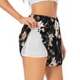 thumbnail image 1 of Goofa Lilies Flowers Printed Women 2 in 1 Running Shorts,Quick Dry Athletic Workout Shorts,High Waisted Athletic Shorts with Liner Pockets-X-Large, 1 of 9