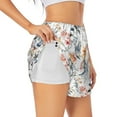 thumbnail image 1 of Goofa Lilies Flowers Printed Women 2 in 1 Running Shorts,Quick Dry Athletic Workout Shorts,High Waisted Athletic Shorts with Liner Pockets-XX-Large, 1 of 9