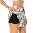 thumbnail image 1 of Goofa Lilies Flowers Printed Women 2 in 1 Running Shorts,Quick Dry Athletic Workout Shorts,High Waisted Athletic Shorts with Liner Pockets-Small, 1 of 9