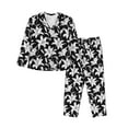 thumbnail image 1 of Goofa Lilies Flowers Printed Women’s 2 Piece Pajama Set Super,Pajamas Women's Long Sleeve Sleepwear Soft Button Down Loungewear Pjs Lounge Set Nightwear-Medium, 1 of 9