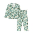 thumbnail image 1 of Goofa Lilies Flowers Printed Women’s 2 Piece Pajama Set Super,Pajamas Women's Long Sleeve Sleepwear Soft Button Down Loungewear Pjs Lounge Set Nightwear-Large, 1 of 9