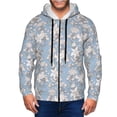 thumbnail image 1 of Goofa Lily Flower Pattern Mens Full-zip Hoodie, Zip-up Pullover Hooded Sweatshirt, Kangaroo Pocket Hoodie Ideal for Daily Wear, Travel, and Home-XX-Large, 1 of 5