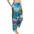 thumbnail image 1 of Goofa Little Sea Turtles Printed Soft Pajama Pants for Women, Wide Leg Comfy Casual Lounge Yoga Pants-Small, 1 of 9