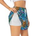 thumbnail image 1 of Goofa Little Sea Turtles Printed Women 2 in 1 Running Shorts,Quick Dry Athletic Workout Shorts,High Waisted Athletic Shorts with Liner Pockets-Medium, 1 of 9