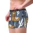 thumbnail image 1 of Goofa Llama and Cactus Printed Men's Boxer Briefs Underwear, Moisture-Wicking Underwear, Trunk,Soft and Breathable Cotton Underwear-XX-Large, 1 of 9