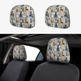 thumbnail image 1 of Goofa Llama and Cactus1 Pattern 2 PCS Car Headrest Cover, Headrest Protector,Universal Interior Car Accessories, 1 of 6