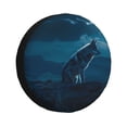 thumbnail image 1 of Goofa Lonely Night Wolf Pattern Universal Tire Cover for Jeep, SUV, Truck, and Trailer – Waterproof, UV-Resistant,Easy to Install, Fits 14"-17" Tires-16 inch, 1 of 6
